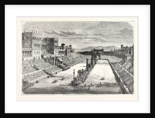 Ancient Arena Restored Showing a Chariot Race by Anonymous