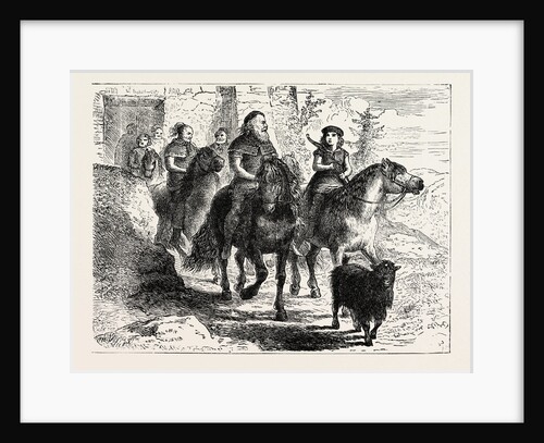 Atheling or Young Noble Riding with His Attendants. by Anonymous