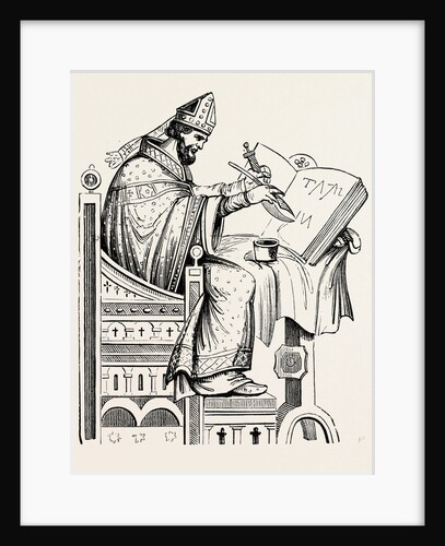 St. Dunstan from a Saxon Missal. by Anonymous
