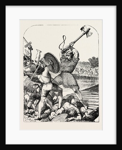 Northmen Warriors in Combat by Anonymous