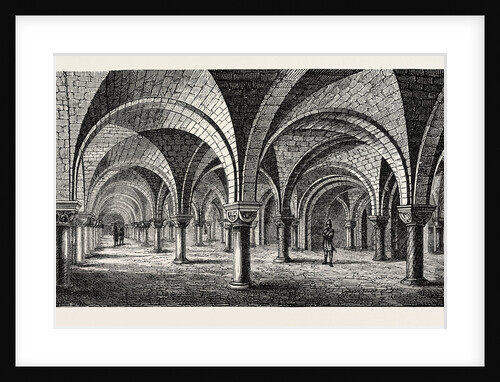 Norman Architecture Crypt of Canterbury Cathedral by Anonymous