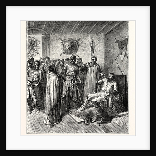 The Harper in the Baron's Hall 12th Century by Anonymous