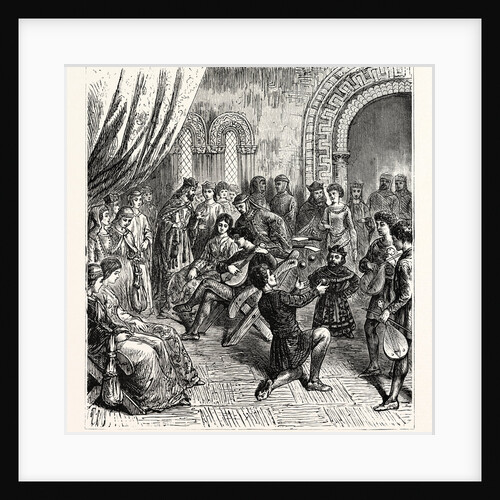 Mediaeval Pastime-Minstrels Jugglers and Dwarf. by Anonymous