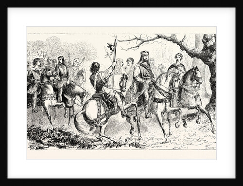 King John and His Retinue in the Forest. by Anonymous