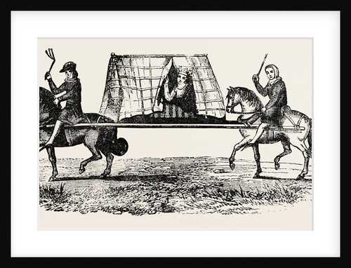 Queen Isabella Travelling in a Litter. From an Old Ms. by Anonymous