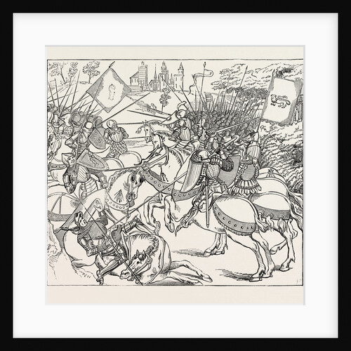 The Battle of Creçy from an Illuminated Copy of Froissart's Chronicles. by Anonymous