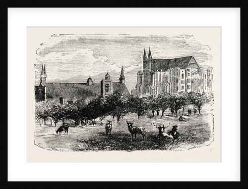 Westminster Abbey and Hall in the 15th Century. by Anonymous