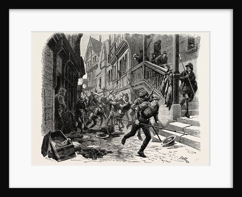 Street Fighting Burgundians and Armagnacs. by Anonymous