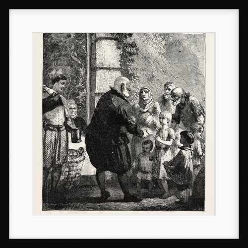 Old English Customs: Relieving the Poor at the Gate. by Anonymous