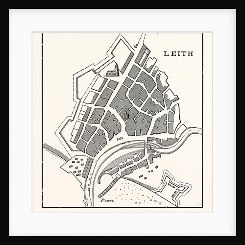 Edinburgh: Plan of Leith Showing the Eastern Fortifications. (Facsimile after Greenville Collins' Great Britain's Coasting Pilot London 1693.) by Anonymous