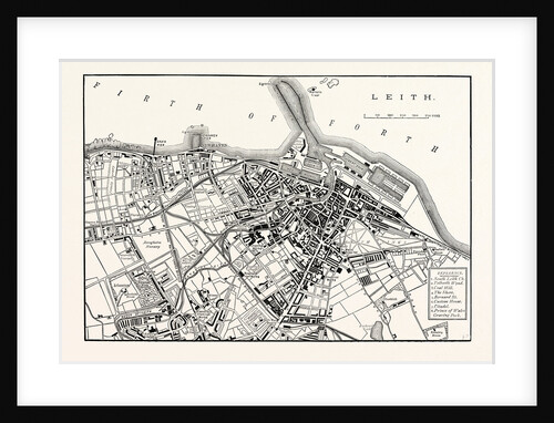 Edinburgh: Plan of Leith 1883 by Anonymous