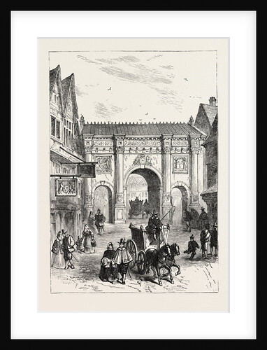 The Old Wooden Temple Bar As Erected in the Reign of James I. London by Anonymous