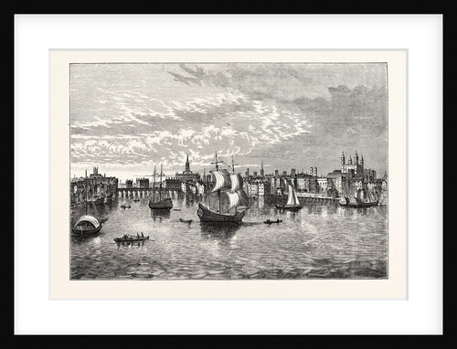 South-East View of London in 1550. by Anonymous