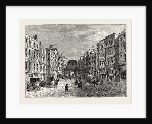 Temple Bar West Front in 1710 London by Anonymous