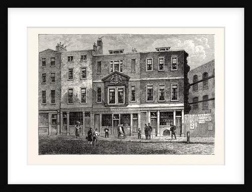 Old Houses in Fetter Lane West Side Near the Record Office from a Drawing by Shepherd 1853 London by Anonymous