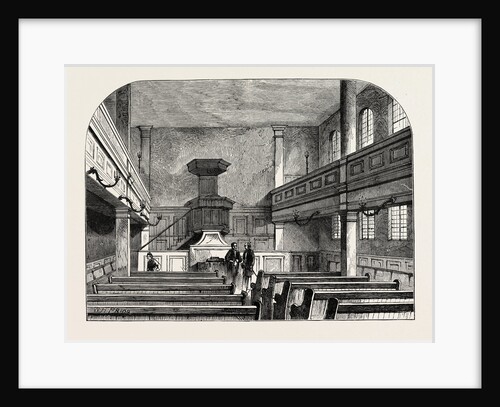 Interior of the Moravian Chapel in Fetter Lane London by Anonymous