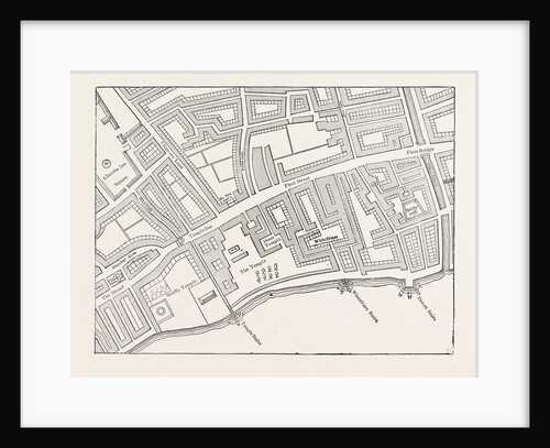 Fleet Street the Temple London from a Map of London Published 1720. by Anonymous