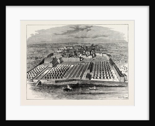 The Temple in 1671. From an Old Bird's-Eye View in the Inner Temple London by Anonymous