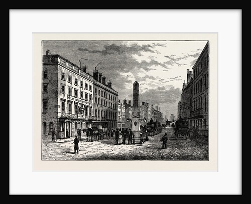 New Bridge Street and the Obelisk in 1795 London by Anonymous