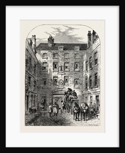 Outer Court of La Belle Sauvage in 1828 London by Anonymous