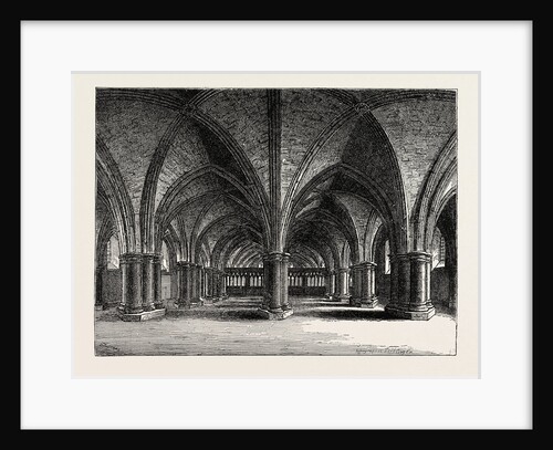 The Church of St. Faith the Crypt of Old St. Paul's from a View by Hollar London by Anonymous