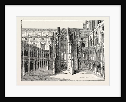 The Chapter House of Old St. Paul's from a View by Hollar London by Anonymous
