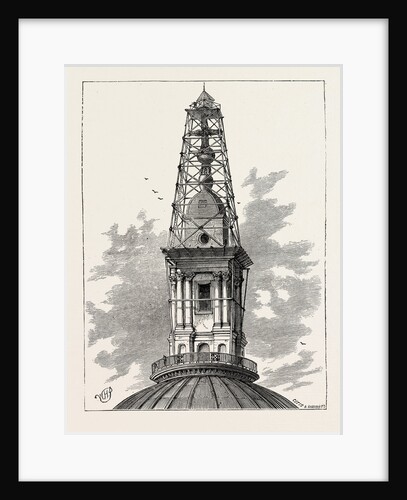The Scaffolding and Observatory on St. Paul's in 1848 London by Anonymous