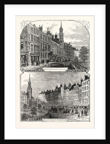 St. Paul's Churchyard in 1820: from Chapter Court to Cheapside from Paul's Chain to Watling Street by Anonymous