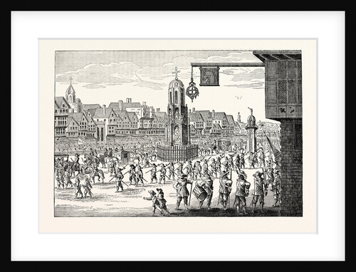 Ancient View of Cheapside London Showing the Procession of Mary De Medicis by Anonymous