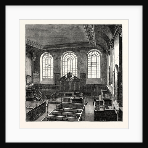 Interior of St. Michael's Wood Street 1876 London by Anonymous