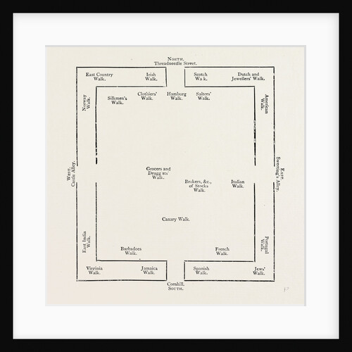 Plan of the Exchange in 1837 London by Anonymous