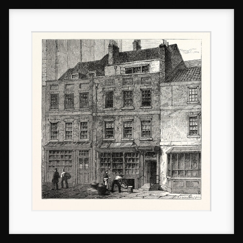 Pope's House Plough Court Lombard Street 1860 London by Anonymous