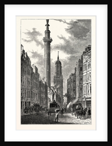The Monument and the Church of St. Magnus About 1800 London by Anonymous