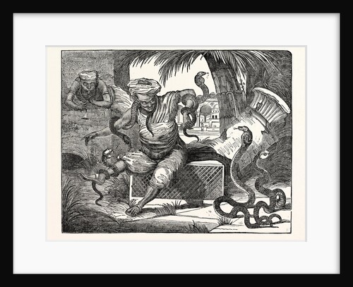 Charmer of Serpents: Indian Jugglers Exhibiting Tamed Snakes by Anonymous
