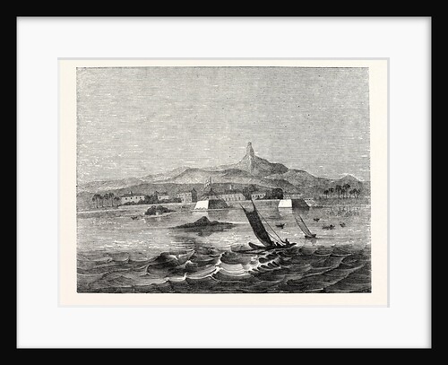 The Island of Ceylon: Distant View of Adam's Peak from Fort Colombo Roads by Anonymous