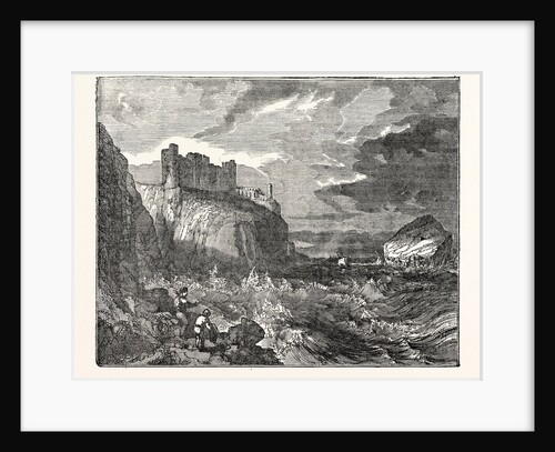 View of Tantallon Castle with the Bass Rock in the Distance by Anonymous