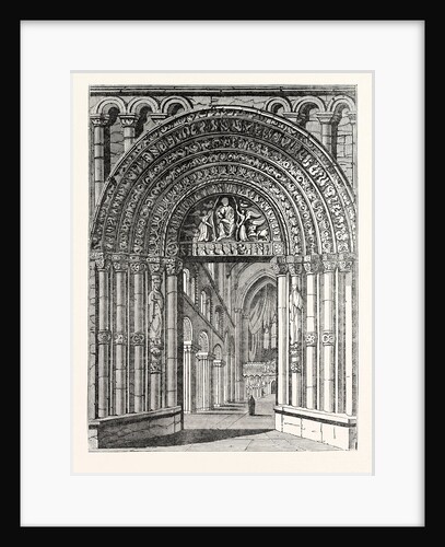 Principal Entrance and Interior of Rochester Cathedral by Anonymous
