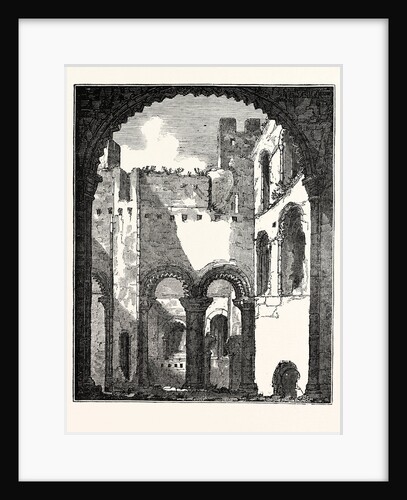 Interior of the Remains of the Upper Story of Rochester Castle by Anonymous
