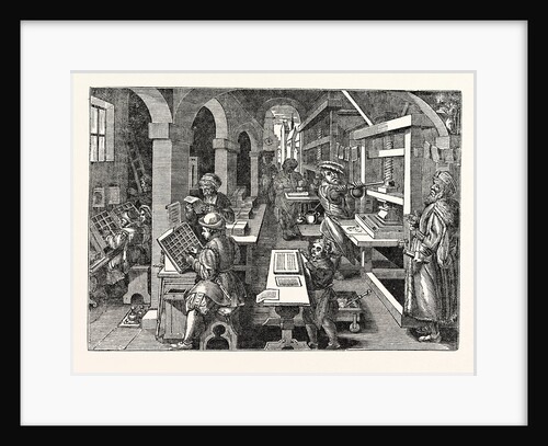 Ancient View of a Dutch Printing-Office by Anonymous