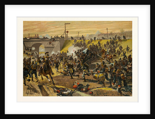 Assault on the Railway Dam Before Orleans by the First Bavarian Corps on 11 October 1870 by Anonymous