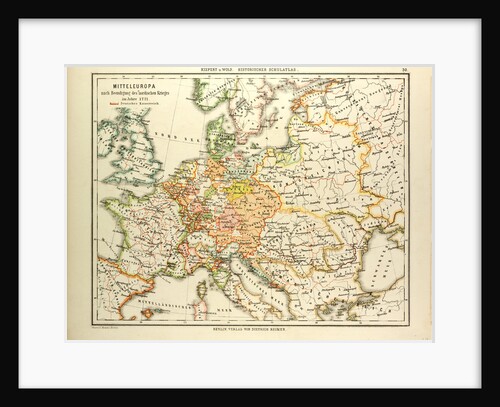 Map of Central Europe in 1721 by Anonymous