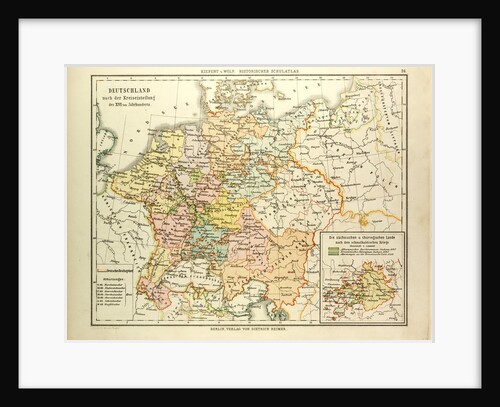 Map of Germany in the 16th Century by Anonymous
