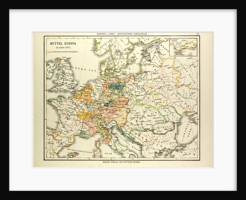 Map of Central Europe in 1477 by Anonymous