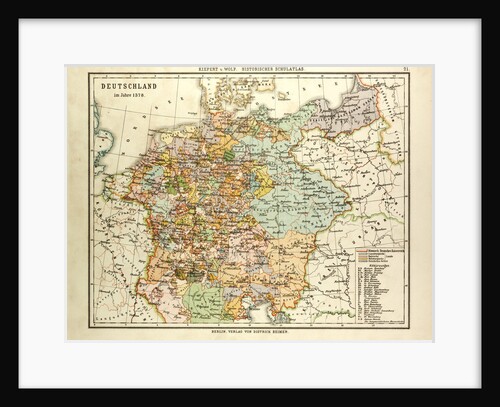 Map of Germany in 1378 by Anonymous