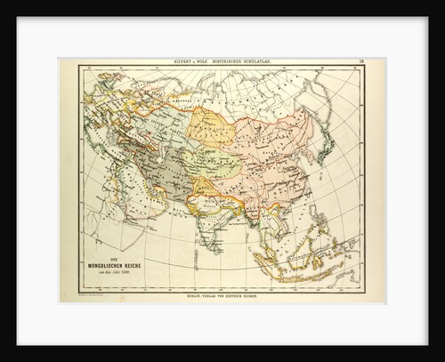 Map of the Mongolian Empire in 1300 by Anonymous
