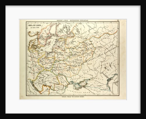 Map of North East Europe in 1310 by Anonymous