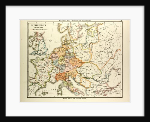 Map of Central Europe in 1000 A.D. by Anonymous