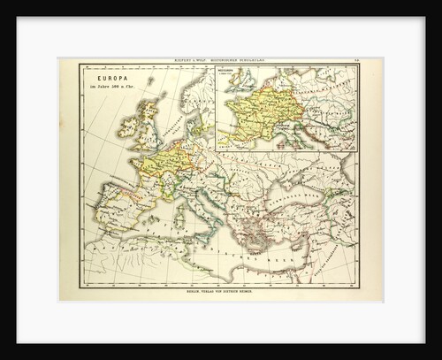 Map of Europe in 500 A.D. by Anonymous