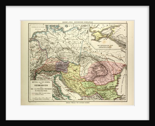 Map of Central and Eastern Europe During the Roman Empire by Anonymous