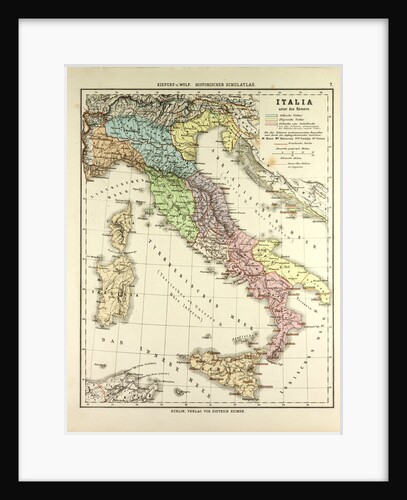 Map of Italy During the Roman Empire by Anonymous